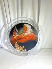 Vintage 1994 Coke Coca Cola Indiana Glass Santa Platter
