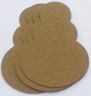 (4) EMBOSSED SNOWMEN - Chipboard Die Cuts - Bare Christmas Embellishments