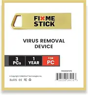 Gold Computer Virus Removal Stick for Windows PCs - Unlimited Use on Up to 3 Laptops or Desktops for 1 Year