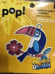 Makit & Bakit POP! Stained Glass Suncatcher Kit Summer Toucan Bird Parrot 4"