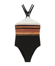 Jacquard one-piece swimsuit IB Black