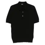 [Zegna] Zegna Knitted Polo Shirt 56 IT BLACK