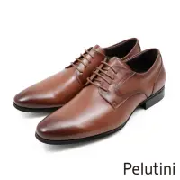 在飛比找momo購物網優惠-【Pelutini】經典商務設計綁帶德比鞋 棕色(31207