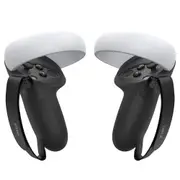 Kiwi Design For META Oculus Quest 2 Touch Controller Silicone Grip Cover Black [X002QHCBTJ]