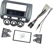 Pexorin Radio Stereo Panel Car Radio Fascia Accessories, for Jazz, City LHD One Din DVD Stereo Cd Panel Mount Installation Trim Kit Frame Bezel Car Radio Dashboard Panel