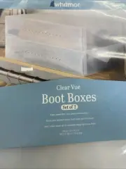 6- Whitmor Clear Vue Boot Box - Heavy Duty Stackable Boot Storage - 3 Pks Of 2