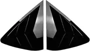 Compatible for BMW X6 F16 X6M 2015-2019 ABS Carbon Fiber Car Rear Side Window Rear Triangle Window Spoiler Louver Trim Car Accessories(Black)