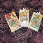 4 Wood Christmas Tree Ornaments Homecraft Kmart Vintage 3" Hand Painted Santa