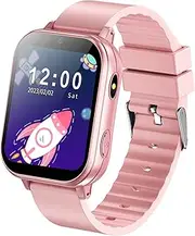 PTHTECHUS Children's Smartwatch with 22 Games, Children's Smartwatch with HD Touchscreen Camera MP3 Player Pedometer Audio Book Alarm Clock Smart Watch Children's Watch Gifts for Girls Boys 4-12