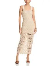 Aqua Crochet Tank Dress - Exclusive