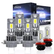 Combo LED Headlight Fog Light Bulbs Kit 6500K For BMW 328i 325xi 330xi 2002-2006 (for: Smart)