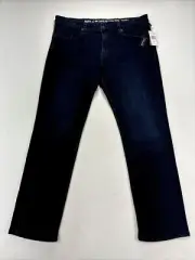NWT Buffalo David Bitton Jeans Mens 38x32 Evan-X Blue Slim Straight Stretch