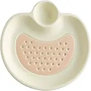 STOBAZA Divided Dumpling Plate with Sauce Compartment Novel Ceramic Design with Draining for Serving and Family Dinners Easy to Clean Present for Parties and Holidays