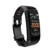 C8 1.08'' IPS Color Screen IP67 Waterproof Smart Watch Blood Pressure spO2 Monitor Call Vibration Sports Fitness Bracelet BLACK COLOR