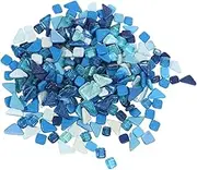 Glitter Crystal Irregular Mosaic Stones for DIY Craft Projects Blue Decorative Materials Heat Humidity Resistant for Home Decor and