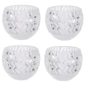 Set of 4 Clear Glass Tealight Candle Holder 3.78 Inch Diameter. Ideal Gift fo...