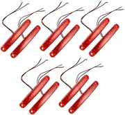 GRIRIW 9 Led Batten Light Plastic Side Marker 12v/24v Red Easy Install for Truck Caravan Trailer
