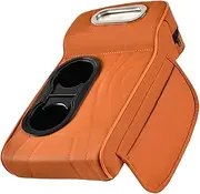 Nuhjytgf Car Armrest Cover - Heightening Middle Console Cover | with 2 Storage Cup Holder Multifunctional Organizers Tissue Box Side Pockets for Driver Men Women Auto Interior
