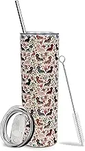 Baiheyi Dachshund Gifts - Insulated Tumbler With Straw and Lid 20 OZ for Women and Dog Lovers