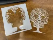 CM107 Skull Tree Mylar Stencil Various Sizes Made in USA -