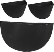 INOOMP 3pcs Reusable Half Round Felt Planter Liners Non Slip Flowerpot Accessories for Optimal Moisture Retention Breathable Design and Garden Basket Protection