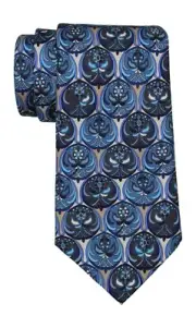 Emilio Pucci Multicolored Fancy Medallion Tapestry Artsy Printed Tie