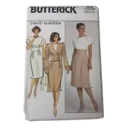 Vintage Butterick 3628 Pattern Misses 6-16 Jacket Fitted Dress Lined Uncut