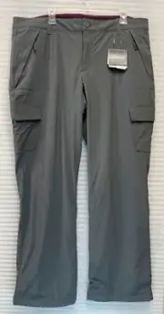 Eddie Bauer Flexion Polar Fleece Lined Pants Cargo Women's Size 18 | NWT | Gray