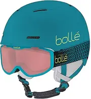 Bollé - Combo B-Fun Jr Rocket, Blue & Yellow Mat, No Lens Reference, Extra Small-Small, Snow Helmets, Unisex, Children