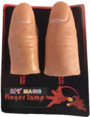 2 REALITY LIGHT UP THUMB TIPS Magic Trick Red LED Fake Fingers Appearing In Air