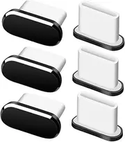 TEHAUX 6Pcs Type C Dust Plug Charging Port Protector Durable Stopper for Mobile Phone Prevent Dirt and Debris Compatible with USB C Devices
