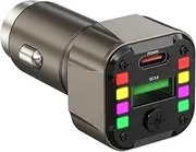 50W Car Charger - 50W Double Port Type C Flash Charger | Phone Adapter with Ambient Lights for Tablet, Laptop