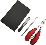 minkissy 1 Set Toenail Nipper Red Manicure Cutter Pedicure Stainless Cuticle Nail Pliers Nail Clipper Nail Groove Pick