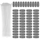 50Pcs Washing Machine Lint Trap Stainless Steel Lint Snare Traps with 50 toKGF