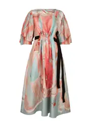 Roksanda Zinnia Printed Silk Midi Dress - Multicoloured - 16 16