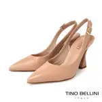 TINO BELLINI 巴西進口典雅素面後繫帶高跟鞋FS3V003(裸棕)