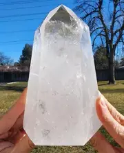 Clear Quartz Crystal Polished Tower Brazil 2.64lbs.
