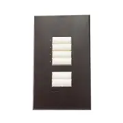 LUTRON SK-4S-NI-BR HOMEWORKS SEETOUCH, 4-BUTTON FACEPLATE KIT, BROWN