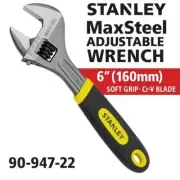 Stanley MaxSteel 6" Adjustable Wrench 90-947-22 | Heavy Duty Chrome Vanadium