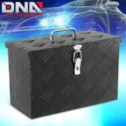 16" Black Aluminum Truck Pickup Trailer RV Tool Box Storage w/ Fixed Top Handle