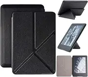 [Almighty] Origami Case for Kindle Paperwhite (10th Generation, 2018 Releases), Standing Slim Shell Cover with Auto Wake/Sleep for Amazon Kindle Paperwhite 2018 E-Reader, Black