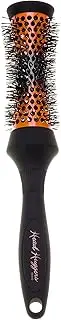 Denman (Small) Thermo Ceramic Hourglass Hot Curl Brush - Hair Curling Brush for Blow-Drying, Straightening, Defined Curls, Volume & Root-Lift - Orange & Black, (DHH2)