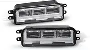 KEEGTBOX Switchback White/Amber LED DRL Front Fog Daytime Running Light Feature Compatible with Toyota Tundra 2022-2025/ Tacoma 2024-2025/ 4Runner 2025/ Sequoia 2023-2025 Front Bumper Lamp Accessories