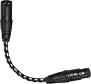 tunghey Microphone Cable XLR Male to Female Cables Mic Cord 3-Pin Nylon Braided Copper Wire Conductor Patch Extension Cables (0.3M)