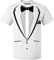 [Promotion & Beyond] Tuxedo (Black) with Pocket Square Ceremony Men's T-shirt