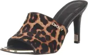 DKNY Women's Open Toe Fashion Pump Heel Sandal 7.5, Bronx Leopard
