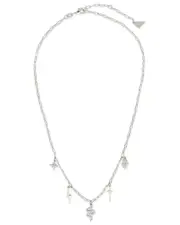 Sterling Forever Rhodium Plated CZ Juno Celestial Charm Necklace