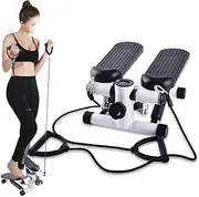 Exercise Machine,Lateral Side Stepper,Mini Stepper Stepping Legs with Resistance Bands Multi-Functional Equipment,Women