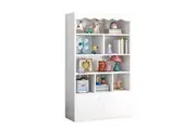 Foret Bookshelf Kids Bookcase Display Rack Organiser Children Cabinet Shelves White 2 options