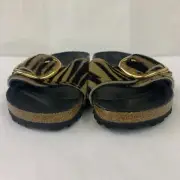 Birkenstock New w/ Box Madrid Big Buckle Zebra Cowhide Exquisite Nar Select Size